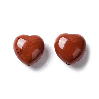 Natural Red Jasper Beads, Heart