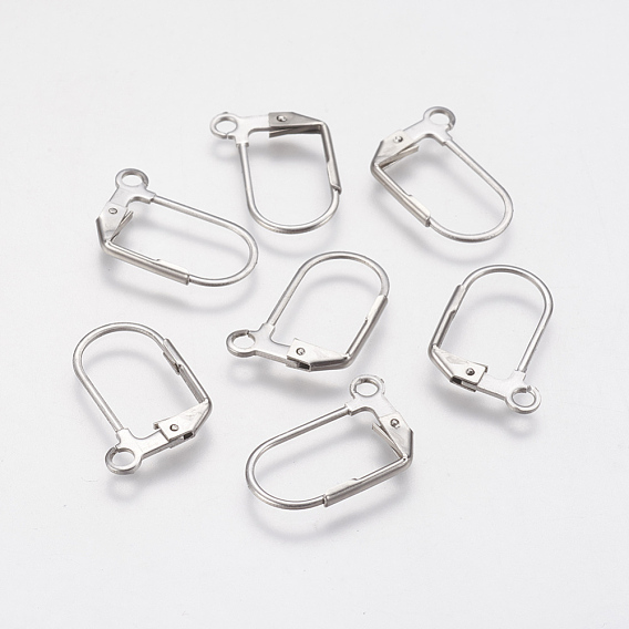 304 из нержавеющей стали выводы Leverback серьги, с петлей