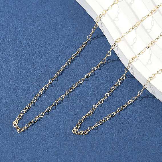 Латунные ожерелья-цепочки в форме сердца для женщин