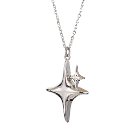 Star Alloy Cable Chain Pendant Necklaces for Women