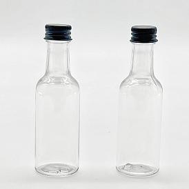 Mini bouteille de vin en plastique avec couvercle à vis en aluminium, bouteille de boisson