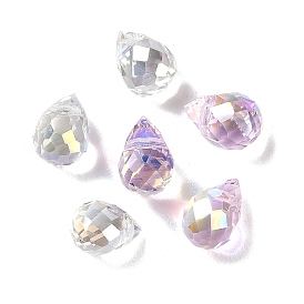 Electroplate Glass Beads, AB Color Plated, Faceted, Teardrop