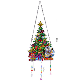 DIY Resin Sun Catcher Pendant Decoration Diamond Painting Kit, for Home Decorations, Christmas Tree
