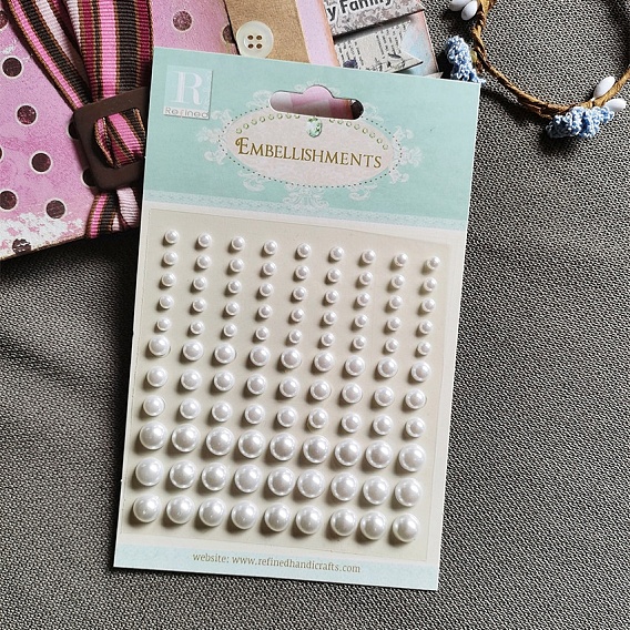 Абс имитация жемчужных кабошонов, для альбома для вырезок diy, справочная бумага, украшение дневника, круглые