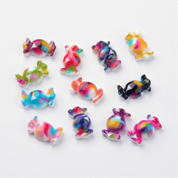Spray Painted Resin Cabochons, Candy
