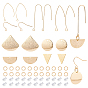 DIY Dangle Earrings Making Kit, Including Brass Pendant & Earring Hooks & Jump Rings, Silicone Ear Nuts