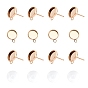 DIY Earring Making Kits, with 304 Stainless Steel Stud Earring Settings, 8mm Transparent Clear Glass Cabochons