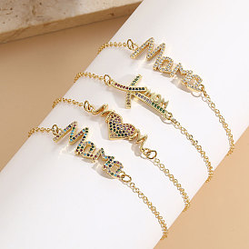 Minimalist and Elegant 14K Gold-Plated Zircon Bracelet for Women