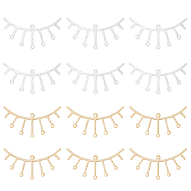 24шт 2 цвет латунные люстры компоненты ссылки, без кадмия и без свинца, соединитель для ресниц