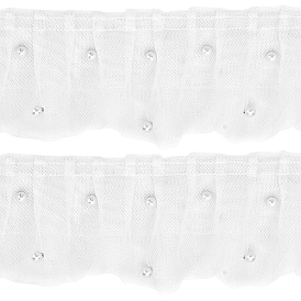 3-Layer Organza Ribbon, with Plastic Pearl Beads