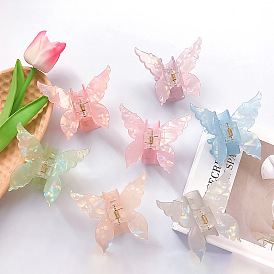 Colorful Mermaid Hair Claw Clip with Shark Design - Fashionable and Trendy Hair Accessory for Girls