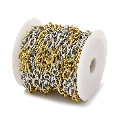 Ионное покрытие (ip) 304 двухцветные звеньевые цепи из нержавеющей стали, с катушкой, несварные