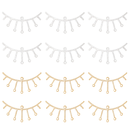 24шт 2 цвет латунные люстры компоненты ссылки, без кадмия и без свинца, соединитель для ресниц