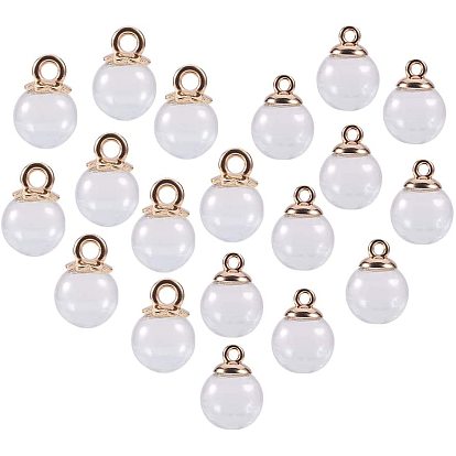 Наборы для изготовления подвесок из стеклянной бутылки, с пластиковыми подвесками и круглыми механизированными шариками из дутого стекла