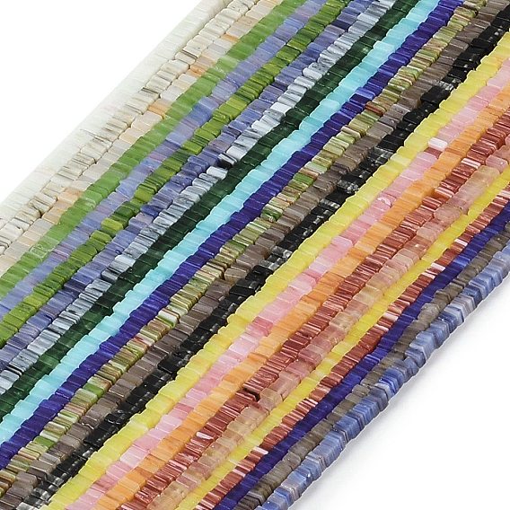 Бусы лэмпворк ручной работы, квадрат с бисером