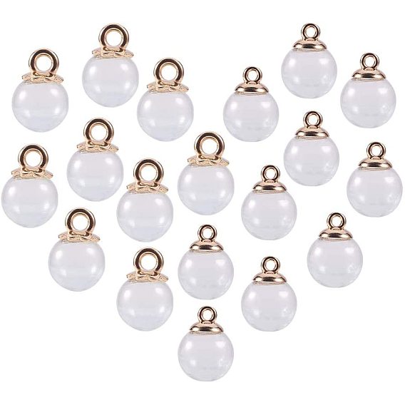 Наборы для изготовления подвесок из стеклянной бутылки, с пластиковыми подвесками и круглыми механизированными шариками из дутого стекла