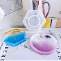 Flat Round/Square/Hexagon Cup Mat Silicone Molds, Resin Casting Coaster Molds, for UV Resin, Epoxy Resin Craft Making