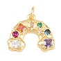 1подвески из латуни с микропаве из кубического циркония, радужные прелести, с целью перехода в кольце