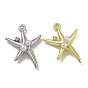Подвески из сплава ABS с жемчугом, со стразами, без кадмия, без никеля и без свинца, морская звезда