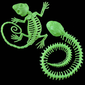 Светящаяся искусственная пластиковая модель змеи/геккона, светится в темноте, для украшения шалости на Хэллоуин