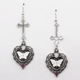 Cross Love Butterfly Earrings - Fashionable, Exaggerated, Personalized Ear Jewelry