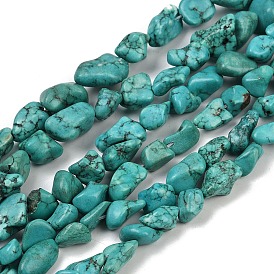 Природные Говлит бисер нитей, окрашенные, самородки