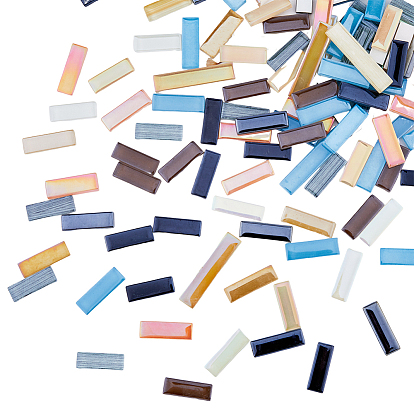 Имитация слюдяной пластины, мозаичные плитки, Кабошоны из стекла, для украшения дома или поделок, прямоугольные