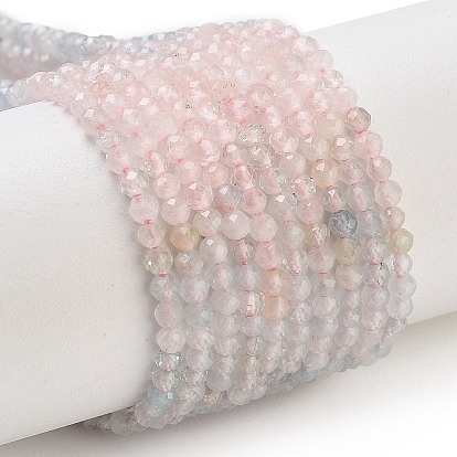 Природные морганит нитей бисера, класс АА, граненые, круглые