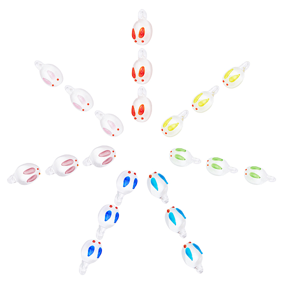 Handmade Lampwork Pendants, Rabbit