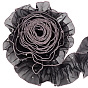Polyester Lace Ribbon, with Imitation Pearl, for Garment Accessory