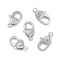 SHEGRACE Brass Lobster Claw Clasps, Heart, Cadmium Free & Lead Free & Nickel Free