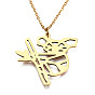 201 Stainless Steel Pendant Necklaces, with Cable Chains, Koala