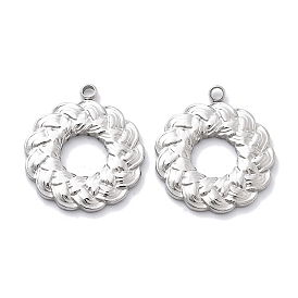 304 подвески из нержавеющей стали, круглое кольцо-шарм