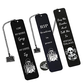 Закладка-скелет из нержавеющей стали в форме прямоугольника для любителей книг