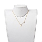 Letter A~Z Pendant Necklaces, with Brass Ball Chains, Cubic Zirconia Charms and 304 Stainless Steel Lobster Claw Clasps