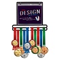 Iron Medal Display Hanger, with Plastic Plugs & Spacer, Iron Screws, Hexagon Nut & Hooks, Flip Pouches