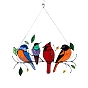 Птица акриловая витражная плоскость с цепочкой, подвесные украшения для дома «Ловец солнечных лучей»