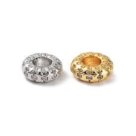 Crémaillère placage micro en laiton pavent perles cubes de zircone, sans cadmium et sans plomb, plaqué longue durée, anneau