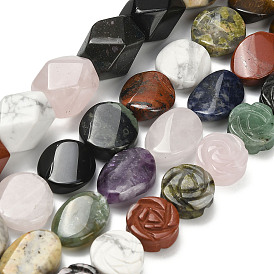 Природных драгоценных камней смешанного бисер нитей, ромб плоский круглый овальный цветок, смешанные окрашенные и неокрашенные