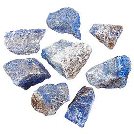 Rough Raw Natural Lapis Lazuli Beads, for Tumbling, Decoration, Polishing, Wire Wrapping, Wicca & Reiki Crystal Healing, No Hole/Undrilled, Nuggets