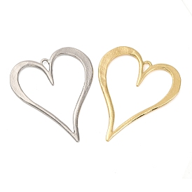 Rack Plating Alloy Big Pendants, Heart