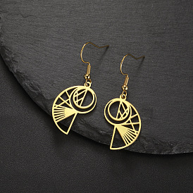 Серьги из 304 нержавеющей стали, полая раковина