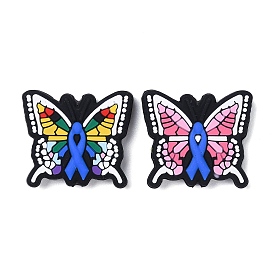 Silicone Focal Beads, Butterfly