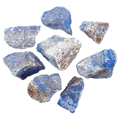 Rough Raw Natural Lapis Lazuli Beads, for Tumbling, Decoration, Polishing, Wire Wrapping, Wicca & Reiki Crystal Healing, No Hole/Undrilled, Nuggets