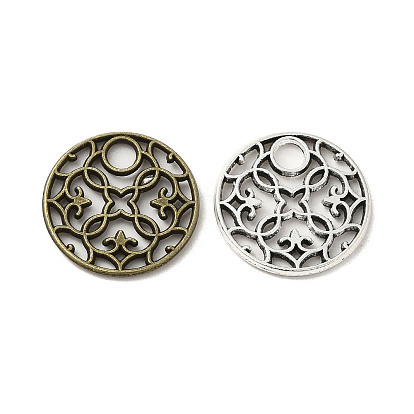 Сплавочные подвески тибетского стиля, без кадмия и без свинца, круглая форма цветка
