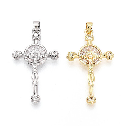 Религия латунь микро проложить цирконий подвески, подвески в виде креста-распятия
