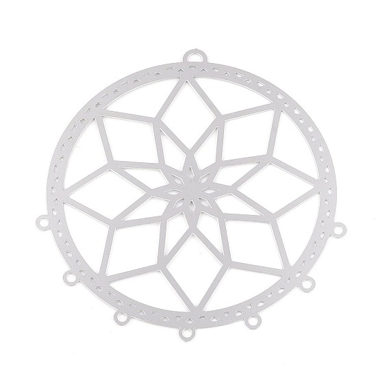 201 полое кольцо из нержавеющей стали с элементами люстры в форме цветка, гравированные металлические украшения, не тускнеет