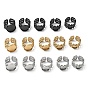304 Stainless Steel Cuff Ring Components, Round Bezel Pad Ring Setting