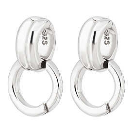 2Stück 925 Sterling Silber Anhänger Ösen, Ring