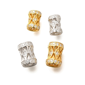 925 бусины из стерлингового серебра с микропаве, прозрачные бусины из кубического циркония, колонка